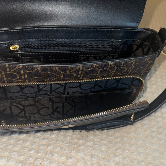 Calvin Klein Black and Brown Crossbody Bag - Picture 6 of 6